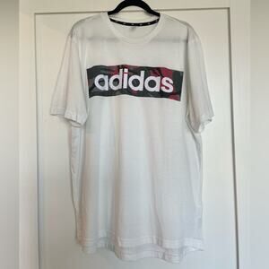 Adidas Graphic Red Camo White T-Shirt Size XL
